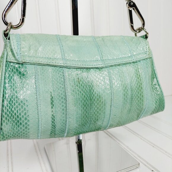 Express Turquoise Leather Shoulder Bag 0184 - Picture 5 of 15